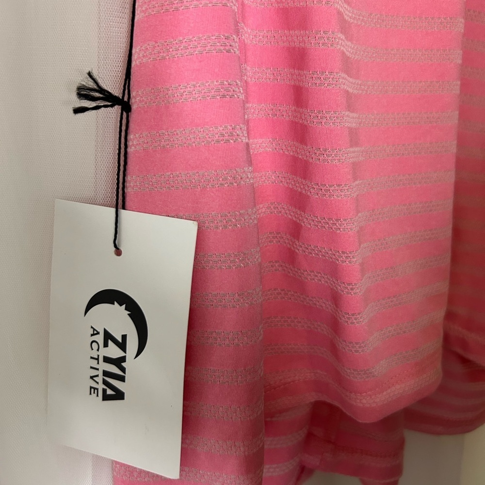 ZYIA NWT Pink Striped Women's Tank Top - Picture 5 of 5